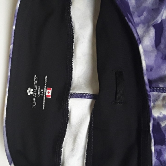 Tuff Athletic crop pant, Size: S, purple and white - Picture 9 of 10